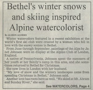 front page features Janet Johnson Bethel Citizen