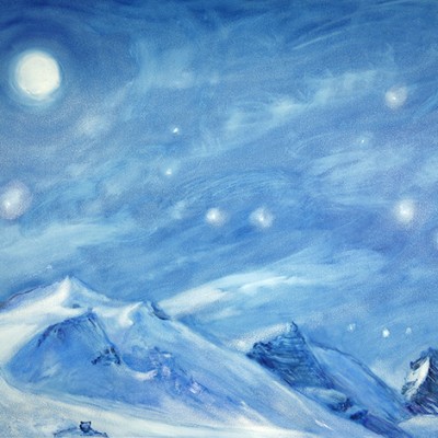 val d'Isère grand motte casse oil alpine art paintings