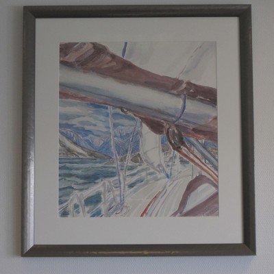 Bronze frame - in office of  Boreal Yachting in Tromso Norway