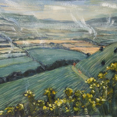 path south downs Lewes oil painting