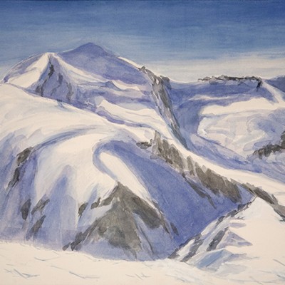 mountain landscape roccia nera alpine painting