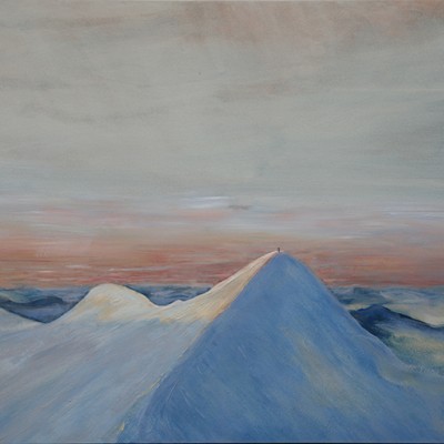 spaghetti tour Castor 4000 meter peak alpine painting oil