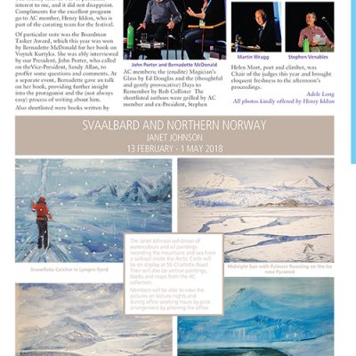 Svalbard and Northern Norway - at the Alpine Club in London February  13 to May 1 2018 