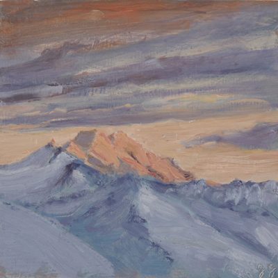 the Dom Switzerland alpine painting oil