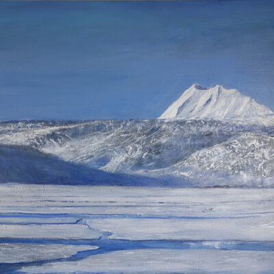 terrierfjellet nordenskioldbreen svalbard spitsbergen oil painting glacier