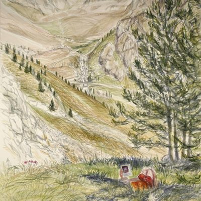 val maira near acceglio hiking and plein air painting