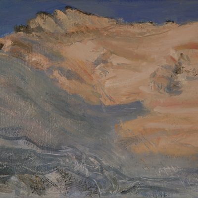 Ecrins Haute Route - Morning Light on the Dome de Neige - oil on canvas  25.5 x 35.5 cm ( 10 x 14 inches ) £275