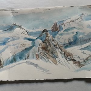 zermatt watercolour panorama