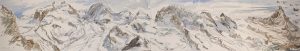 plein air gornergrat gorner grat watercolour 4000 peaks monte rosa matterhorn