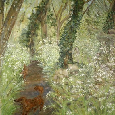 rural cemetery hike with dachshund oil