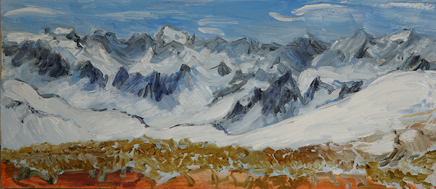 mont thabor oil alpine painting