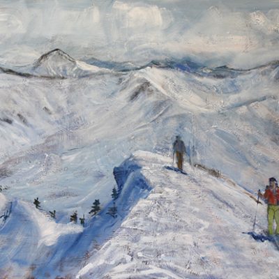 val claree alpine painting alps skiing ski