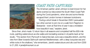 Coast magazine feature of Janet Johnson's painting