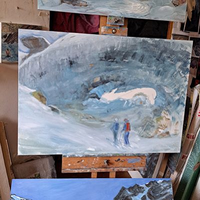 glacier oil paintings from Swiss alps