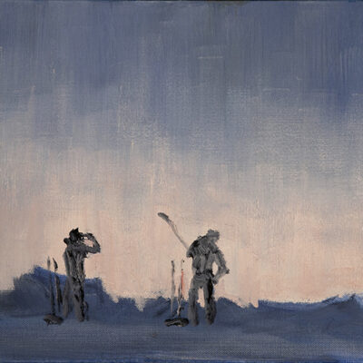 ski touring at sunrise switzerland