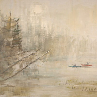 Hot morning Sun and Mist - oil canvas
61 x 86 cm
 (24 x 34 inches) £900 unframed