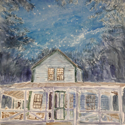 stars above our camp in maine - nocturne