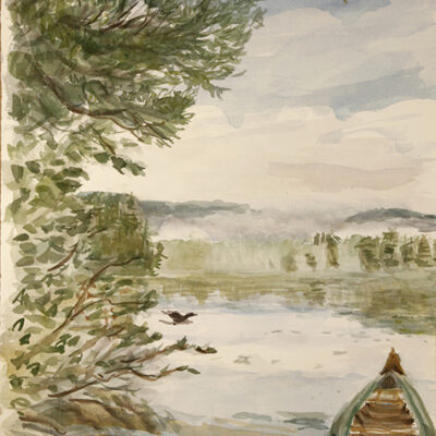 Mist on Songo Pond in Maine