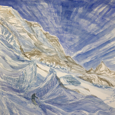 Monte Rosa heli ski trip adventure in powder skiing