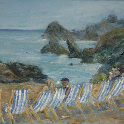 ice cream on hot day at Kynance Cove Cornwall